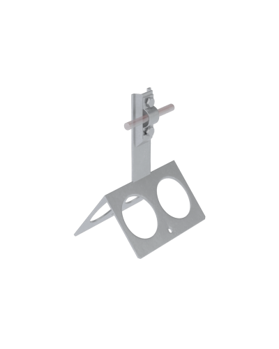 Коньковый держатель болтовой с широким основанием для прутка Ø 5-10 мм H100 мм CU КМ-Профиль (BKDB-H100-D5-10 CU) в Домодедово Монтажные материалы Pintop.ru