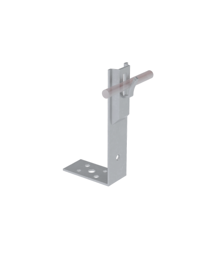 Угловой держатель зажимной для прутка Ø 5-8 мм H150 мм CU КМ-Профиль (UDZ-H150-D5-8 CU) в Домодедово Монтажные материалы Pintop.ru