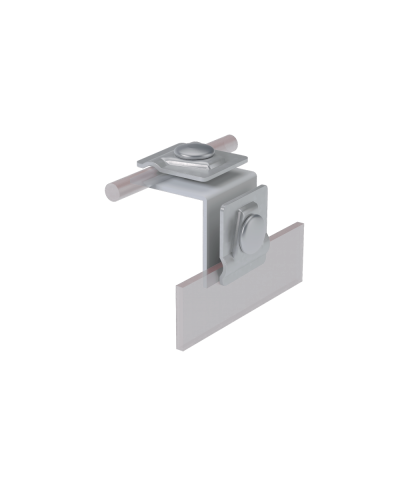 Фальцевый держатель H50 мм для прутка Ø 5-10 мм INOX304 КМ-Профиль (FD-H50-D5-10 INOX304) в Домодедово Монтажные материалы Pintop.ru