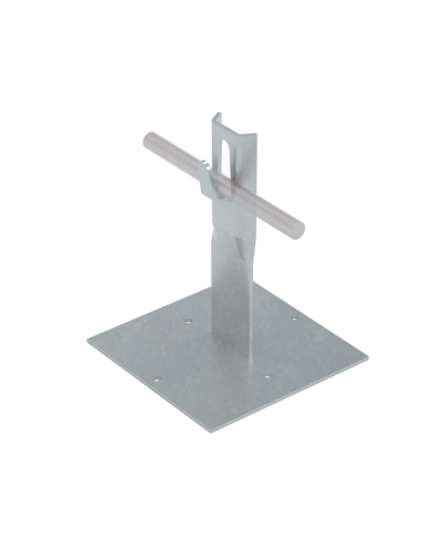 Приклееваемый держатель зажимной для прутка Ø 5-8 мм H150 мм INOX304 КМ-Профиль (PDZ-H150-D5-8 INOX304) в Домодедово Монтажные материалы Pintop.ru