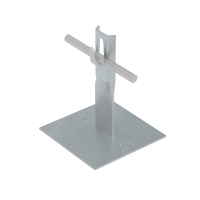 Приклееваемый держатель зажимной для прутка Ø 5-8 мм H90 мм INOX304 КМ-Профиль (PDZ-H90-D5-8 INOX304)