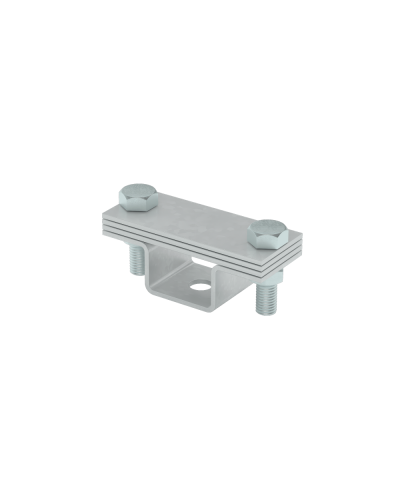 Универсальный держатель на мостовой опоре для полосы до 40 мм с 3 пластинами КМ-профиль (UDMO3-B40) в Домодедово Монтажные материалы Pintop.ru