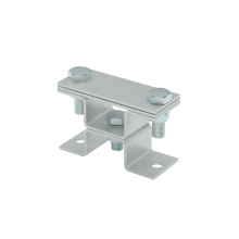 Универсальный держатель на мостовой опоре двойной для полосы до 40 мм с 2 пластинами КМ-профиль (XUDMO2-B40)