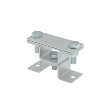 Универсальный держатель на мостовой опоре двойной для полосы до 40 мм с 2 пластинами КМ-профиль (XUDMO2-B40)