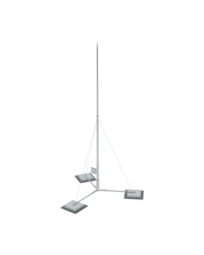 Вольностоящая молниеприемная мачта составная H12,1 м разборное основание HD КМ-Профиль (RTVMR-H12.1 HD) в Домодедово Монтажные материалы Pintop.ru