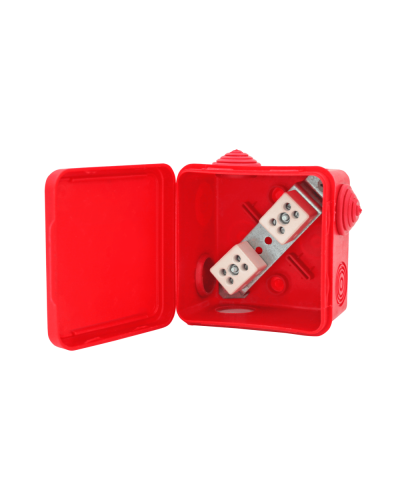 Коробка распределительная огнестойкая КРОПС-П1, IP54, габаритные размеры 100х100х50 мм, для кабелей сечением до 16 мм2, 5 клемм КМ-Профиль (FRJB-KM-P1-16-05-КРОПС-IP54) в Домодедово Распределительные коробки Pintop.ru