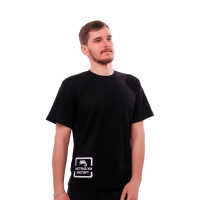 Футболка с логотипом СИСТЕМА КМ размер S черная КМ-профиль (T-shirt-KM-S-black)