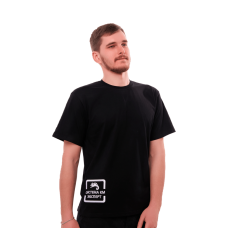 Футболка с логотипом СИСТЕМА КМ размер S черная КМ-профиль (T-shirt-KM-S-black)