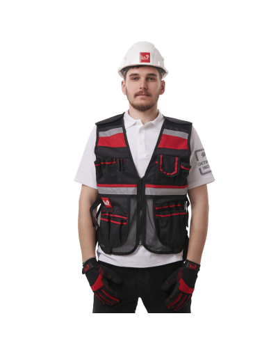 Универсальный регулируемый жилет монтажника КМ-TOOLVESTBAG-23 КМ-Профиль (КМ-TOOLVESTBAG-23) в Домодедово Монтажные материалы Pintop.ru