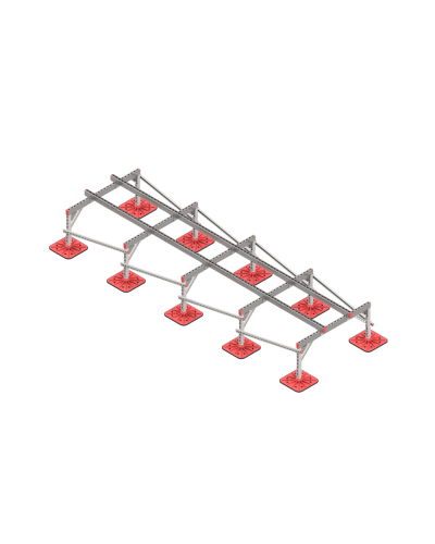 Опорная конструкция для установки оборудования TECHNORAPTOR FOOT 1200х4000 тип 2 КМ-профиль (KM-TR-F-SSEI-1200-4000-2) в Домодедово Системы видеонаблюдения Pintop.ru