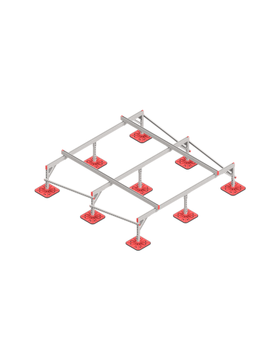 Опорная конструкция для установки оборудования TECHNORAPTOR FOOT 2500х2500 КМ-профиль (KM-TR-F-SSEI-2500-2500) в Домодедово Системы видеонаблюдения Pintop.ru