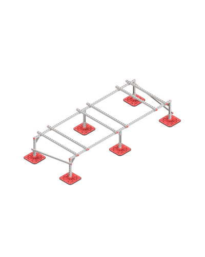 Опорная конструкция для установки оборудования TECHNORAPTOR FOOT 3000х1200 тип 2 КМ-профиль (KM-TR-F-SSEI-3000-1200-2) в Домодедово Системы видеонаблюдения Pintop.ru