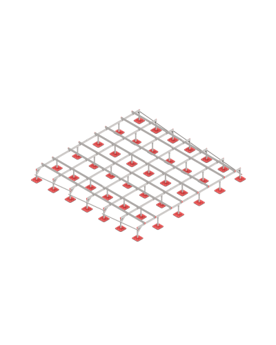 Опорная конструкция для установки оборудования TECHNORAPTOR FOOT 6000х6000 HD КМ-профиль (KM-TR-F-SSEI-6000-6000 HD) в Домодедово Системы видеонаблюдения Pintop.ru