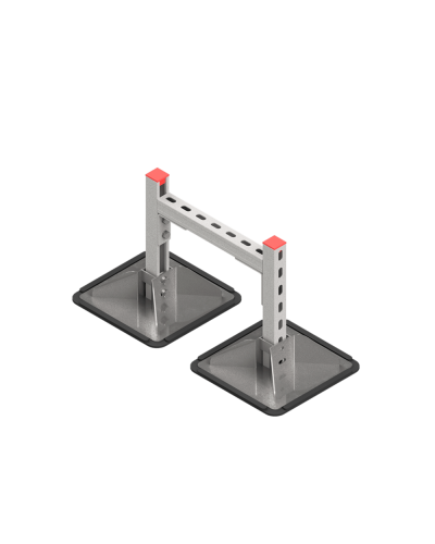 Опорная конструкция для горизонтальных прямоугольных воздуховодов и металлических лотков кабеленесущих систем TECHNORAPTOR STEELFOOT 350х500 КМ-профиль (KM-TR-STF-SSHRAD-350-500) в Домодедово Системы видеонаблюдения Pintop.ru