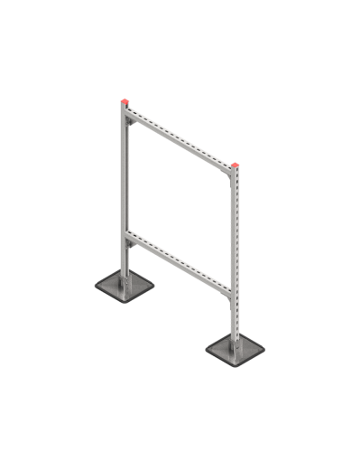 Опорная конструкция для горизонтальных прямоугольных воздуховодов и металлических лотков кабеленесущих систем TECHNORAPTOR STEELFOOT 1000х1500 КМ-профиль (KM-TR-STF-SSHRAD-1000-1500) в Домодедово Системы видеонаблюдения Pintop.ru
