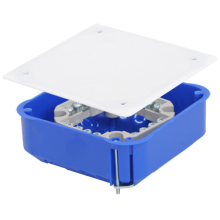 Коробка распаячная, для полых стен, с металлическими лапками клеммником и крышкой, 115x115x45 (60шт/уп) ПожТехКабель 020-024