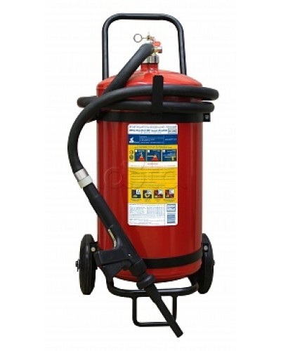 Огнетушитель ПОЖТЕХНИКА ОВП-40(з) МИГ зимний (ФторПАВ) на съемн.тележке с перекр. стволом (баллон 50 л, ОТВ 40 л) в Домодедово Огнетушители Pintop.ru