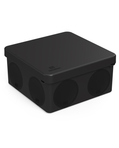 Коробка распред. 60-0300-9005м двухкомп. (HF) черная 100х100х50 (8шт/уп) Промрукав (60-0300-9005м) в Домодедово Распределительные коробки Pintop.ru