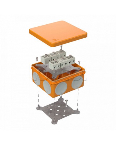 Коробка огнестойкая для о/п двухкомпонентная 60-0300-FR6.0-12 Е15-Е120 100х100х50 Промрукав (60-0300-FR6.0-12) в Домодедово Огнестойкие кабельные линии Pintop.ru