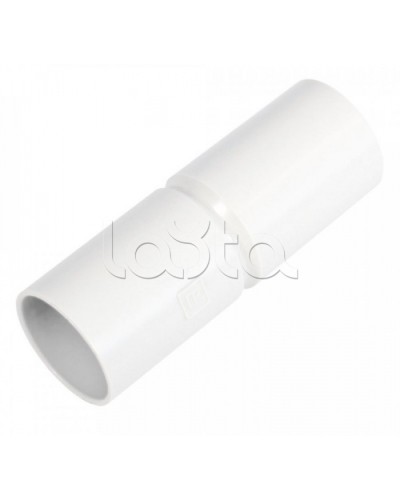 Патрубок-муфта белая д25 (40шт/480шт уп/кор) Промрукав (PR.01725б) в Домодедово Повороты, муфты, тройники Pintop.ru