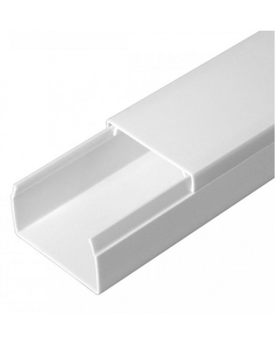 Кабель-канал белый 2-й замок в п/э 40х25 (24 м/уп) Промрукав (PR03.0053) в Домодедово Кабель-канал Pintop.ru