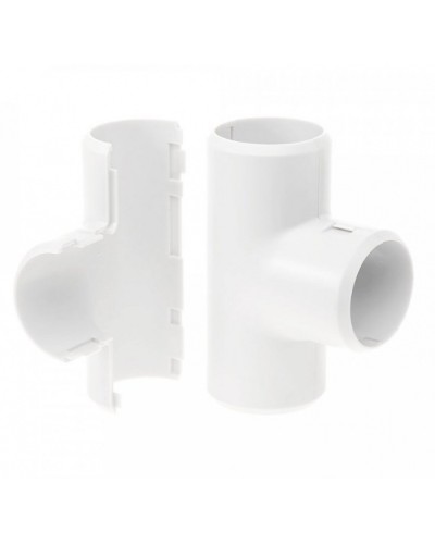 Тройник разборный белый д25 (30шт/300шт уп/кор) Промрукав (PR.07325б) в Домодедово Повороты, муфты, тройники Pintop.ru