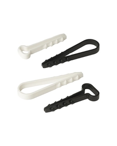 Дюбель-хомут для плоского кабеля 6-14 мм белый (10шт) Промрукав (PR08.6965) в Домодедово Крепеж: Дюбели, шурупы, саморезы Pintop.ru