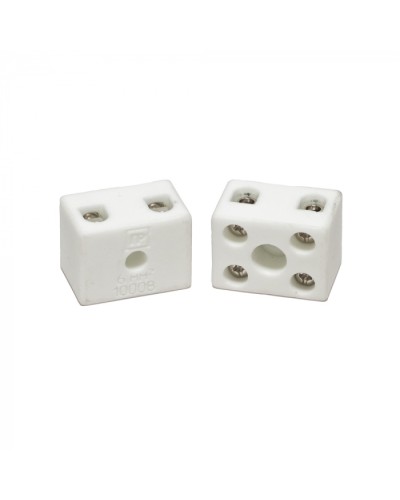 Клемма керамическая латунь 6 мм² 2 пары контактов с крепежным отверстием (5 шт/уп) Промрукав (PR08.7163) в Домодедово Аксессуары для кабель-канала Pintop.ru