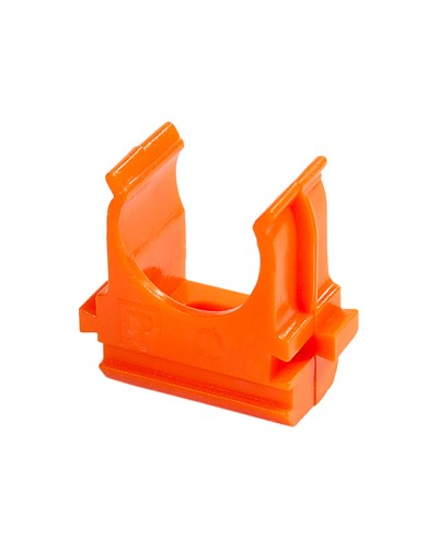 Крепёж-клипса для труб АБС-пластик оранжевая д25 (100шт/1000шт уп/кор) Промрукав (PR13.0065) в Домодедово Держатели, клипсы, скобы Pintop.ru