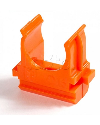 Крепёж-клипса для труб АБС-пластик оранжевая д16 в малой упаковке (10шт/1000шт уп/кор) Промрукав (PR13.0066) в Домодедово Держатели, клипсы, скобы Pintop.ru