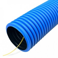 Труба гофрированная двустенная ПНД гибкая тип 750 (SN14) с/з синяя д125 (50м/уп) Промрукав (PR15.0058)