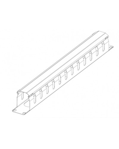 Органайзер горизонтальный 19 1U с крышкой ЦМО ГКЗ-1U-9005 в Домодедово Кабельные органайзеры Pintop.ru