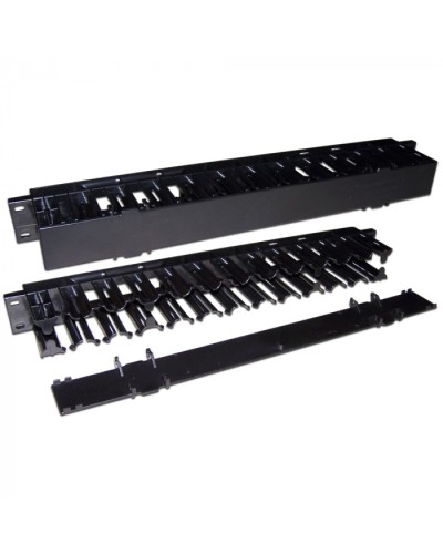 Кабельный органайзер 19 пластиковый, c крышкой, 1U LANMASTER (LAN-ORG/CVP-1U) в Домодедово Кабельные органайзеры Pintop.ru