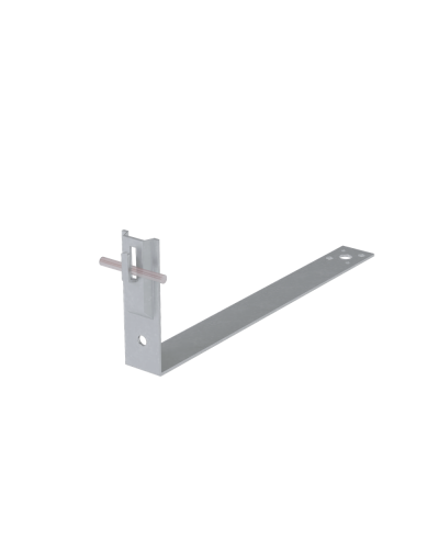 Черепичный держатель зажимной на обрешётку для прутка Ø 5-8 мм L430 мм H100 мм CU КМ-Профиль (CDZO-L430-D5-8 CU) в Домодедово Держатели, клипсы, скобы Pintop.ru