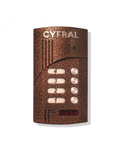 Блок вызова видеодомофона на 4 абонента Цифрал M-4.2/VС в Домодедово Вызывные аудиопанели малоабонентные Pintop.ru