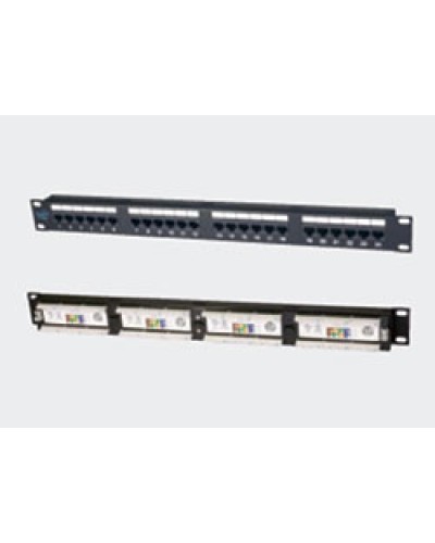 Патч-панель 19, 1U, 24xRJ45 категория 5е Eurolan (27B-U5-24BL) в Домодедово Патч панель Pintop.ru