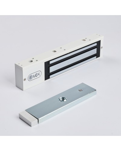 R-Lock RL-EM280-LSW - Электромагнитный замкок, 280кг, DC12/24B, цвет белый, RAL9016(белый), два датчика втроены в корпус замка: датчик Холла и магнито-контактный датчик в Домодедово Электромагнитные замки Pintop.ru