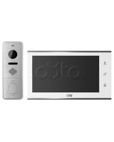 Комплект видеодомофона CTV-DP4705AHD (белый) в Домодедово Комплекты домофонов Pintop.ru