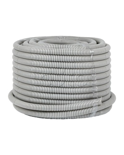 Труба гофр. ПВХ с протяжкой d20 мм (50 м) серая EKF-Plast (tg-z-20-50m) в Домодедово Труба гофрированная Pintop.ru