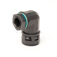 Монтажный комплект муфта 90 грд. труба-коробка DN 17 мм, М20х1,5, полиамид, цвет черный DKC PACN17M20N