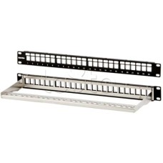 Модульная патч-панель 19", 24 порта, Flat Type, 1U, для экранированных модулей Hyperline PPBL3-19-24-SH-RM