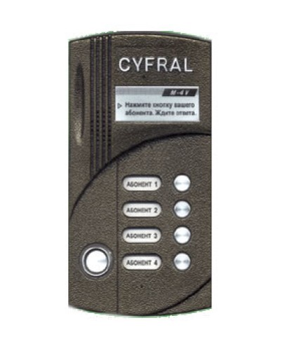 Блок вызова видеодомофона на 4 абонентов Цифрал M-4M/TVС в Домодедово Блоки вызова многоабонентные Pintop.ru