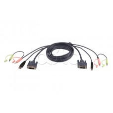 КВМ-кабель с интерфейсами USB, DVI-I Single Link (1.8м) ATEN 2L-7D02UI