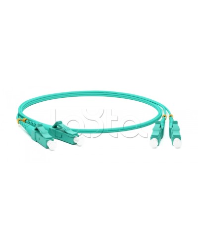 Патч-корд волоконно-оптический Hyperline FC-D2-503-FC/PR-LC/PR-H-3M-LSZH-AQ в Домодедово Патч-корды оптические Pintop.ru