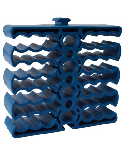 Кабельная гребенка на 24 кабеля, синяя LANMASTER (LAN-CCLP24-BL) в Домодедово Аксессуары для стоек и шкафов Pintop.ru