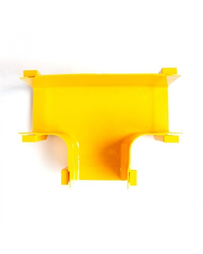 Т-соединитель оптического лотка 240 мм, монтаж без соединителей, желтый LANMASTER (LAN-OT240-ET/NC) в Домодедово Коммутационные изделия Pintop.ru