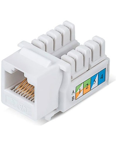Модуль Keystone Jack RJ-45(8P8C), UTP неэкранированный, CAT 6, тип 90 градусов, белый REXANT PRO 02-0254 в Домодедово Модули Keystone Pintop.ru