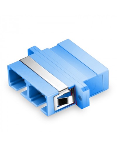 Оптический адаптер OS2, дуплекс SC, с фланцами, синий Eurolan (36A-S2-2S-02BU) в Домодедово Проходные адаптеры и розетки оптические Pintop.ru