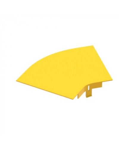 Крышка горизонтального поворота 45° оптического лотка 120 мм, желтая LANMASTER (LAN-OT120-HC45C) в Домодедово Аксессуары для лотков Pintop.ru