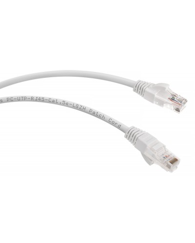 Патч-корд медный U/UTP кат.5е (1м) LSZH (белый) Cabeus PC-UTP-RJ45-Cat.5e-1m-WH-LSZH в Домодедово Патчкорды (медные) Pintop.ru